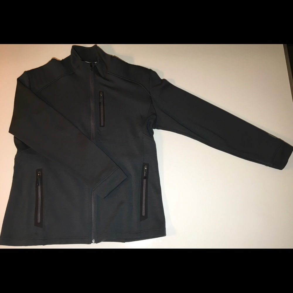 Smart Wool Men’s SZ L Full Zip Up Jacket gray